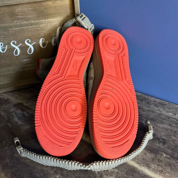 Nike Men s SF Air Force 1 Shoe Khaki Rush Coral, Men’s 11 US - Picture 6 of 8